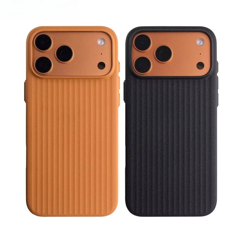 Coque magnétique mate ondulée Business Rock Sand pour iPhone 17 Pro Max 16 15 14 13 Pro compatible MagSafe avec protection anti-chute