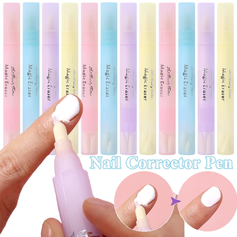 

Professional Nail Art Polish Corrector Pen Nail Edge Cleaning Pen with Cotton Tip Remover Gel Pencil Nail Polish Cleaning Tools