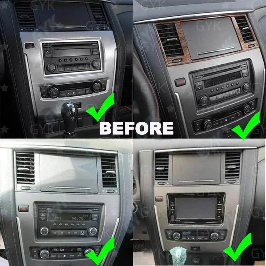 12.3 Inch Carplay For Nissan Armada Patrol Y62 Infiniti QX56 QX80 2010-2020 CarPlay Android 14 GPS Car Radio HeadUnit Multimedia