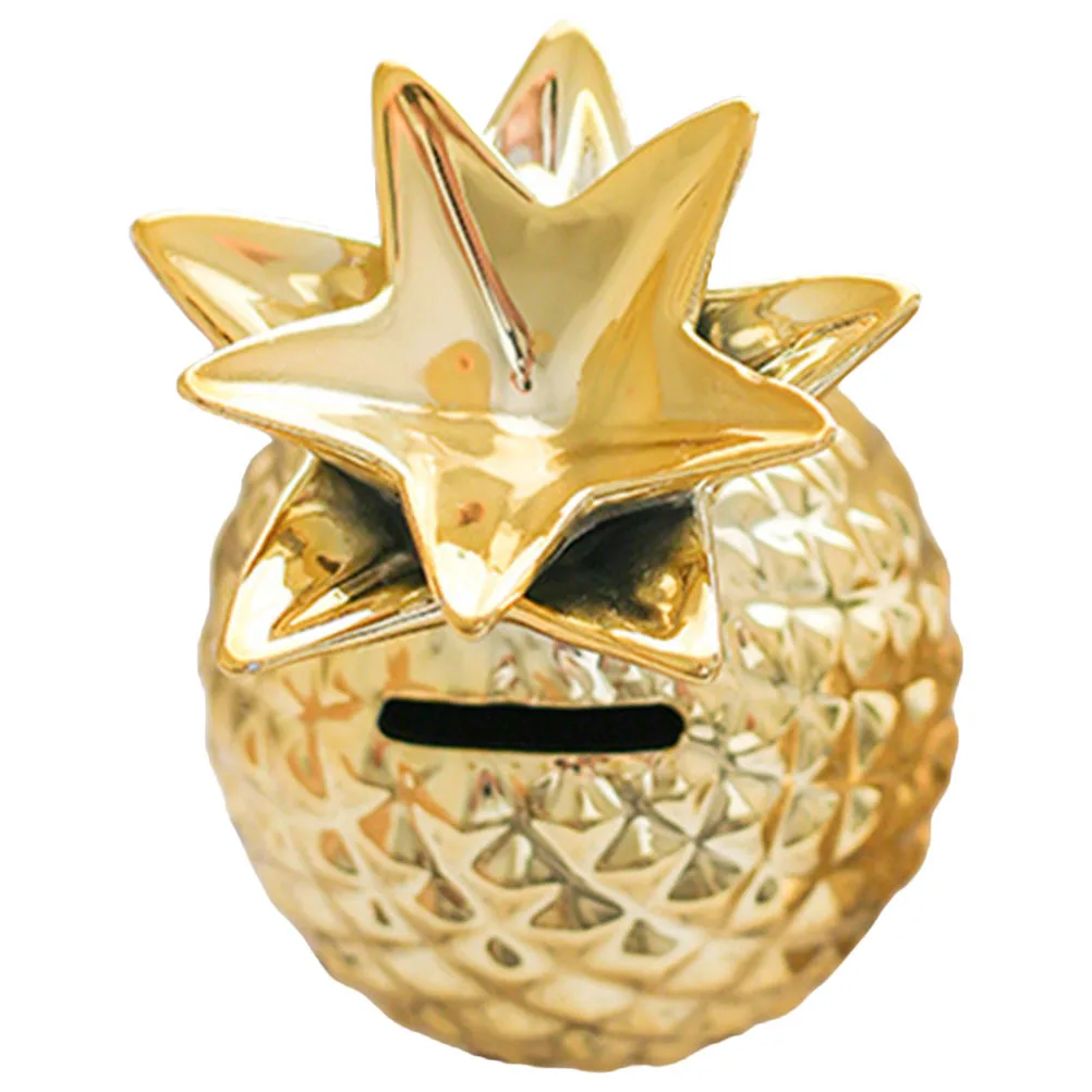 

Pineapple Shape Piggy Bank Premium Ceramic Coin Holder for Kids Boys Girls Birthday Gift Decorative Money Bank for Home Bedroom