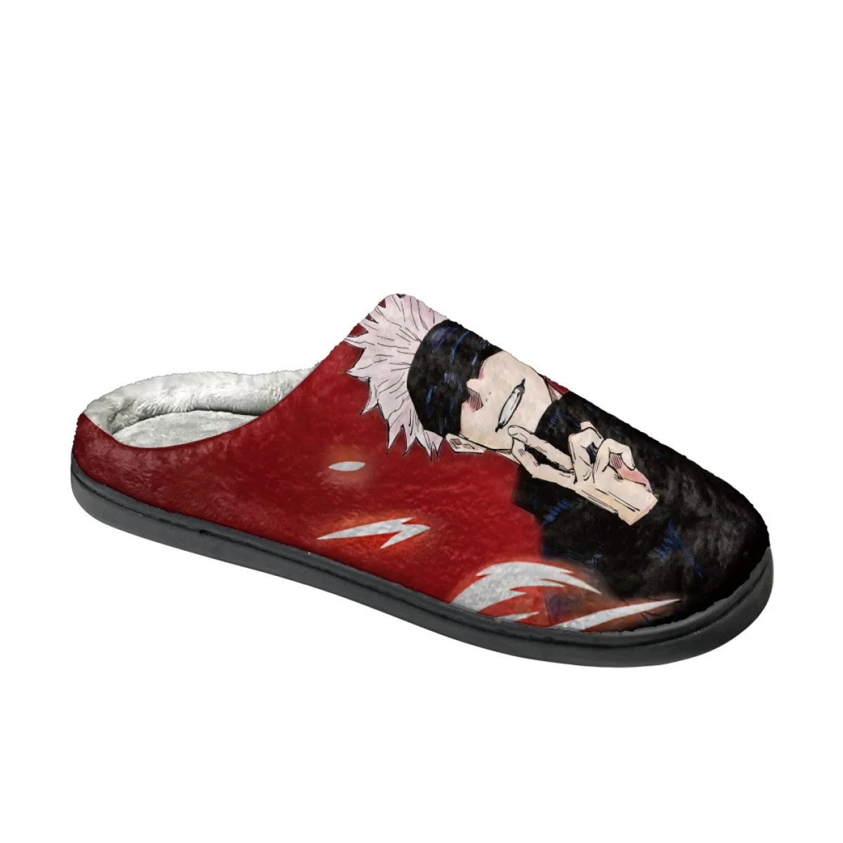 Cartoon Japan Anime Design Women's Home Cotton Slippers Casual Slip-on Loafers Indoor Bedroom Soft Slides Autumn Winter Sandales