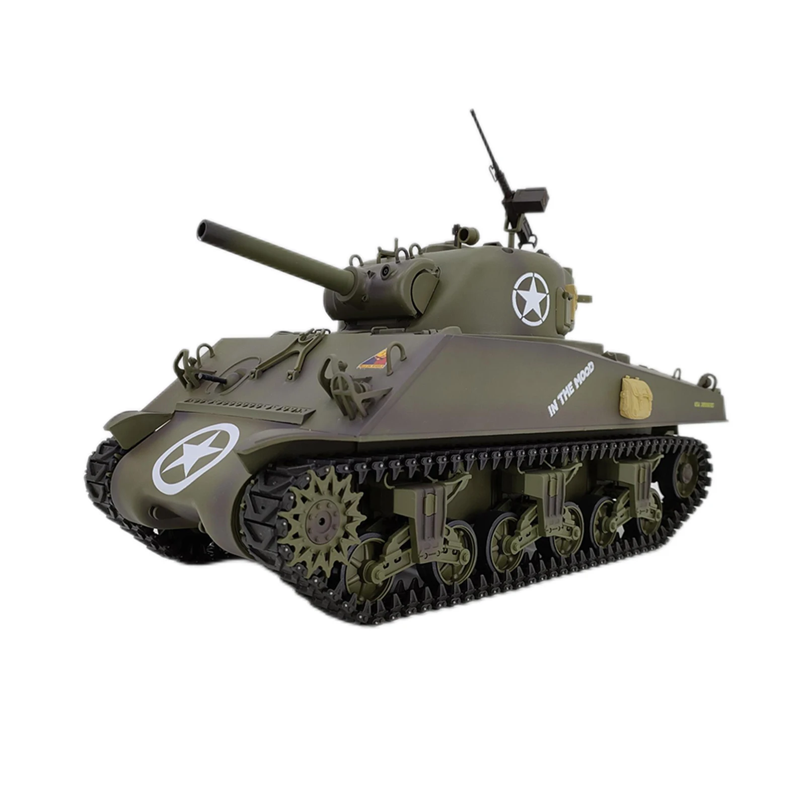 

1/16 RC Tank Henglong US M4A3 Sherman Электрический пульт дистанционного управления Модель танка Телескопический ствол Военная модель Взрослые Дети RC Игрушка