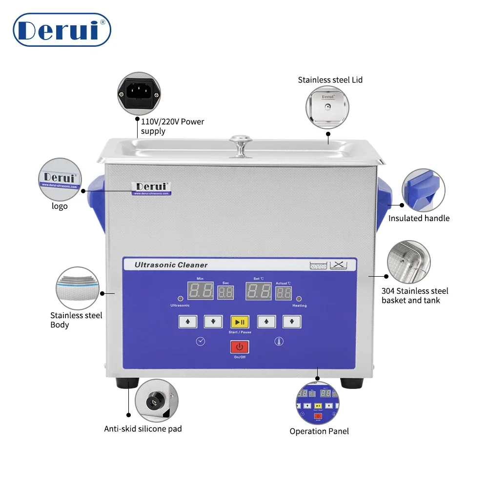 Dental Ultrasonic Cleaning Machine for Cleaning Dentures and Surgical instruments Teeth Ultrasonic Cleaner