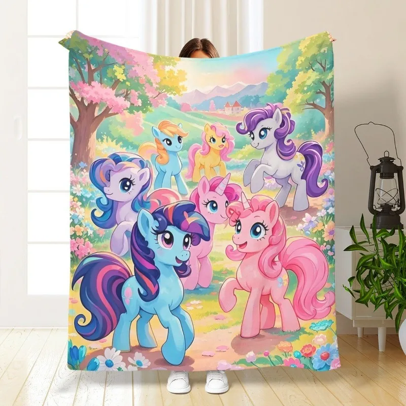 

My Magical Little Ponys Flannel Summer Air Conditioning Anime Soft Throw Blanket for Bedding Bedroom Bedspread
