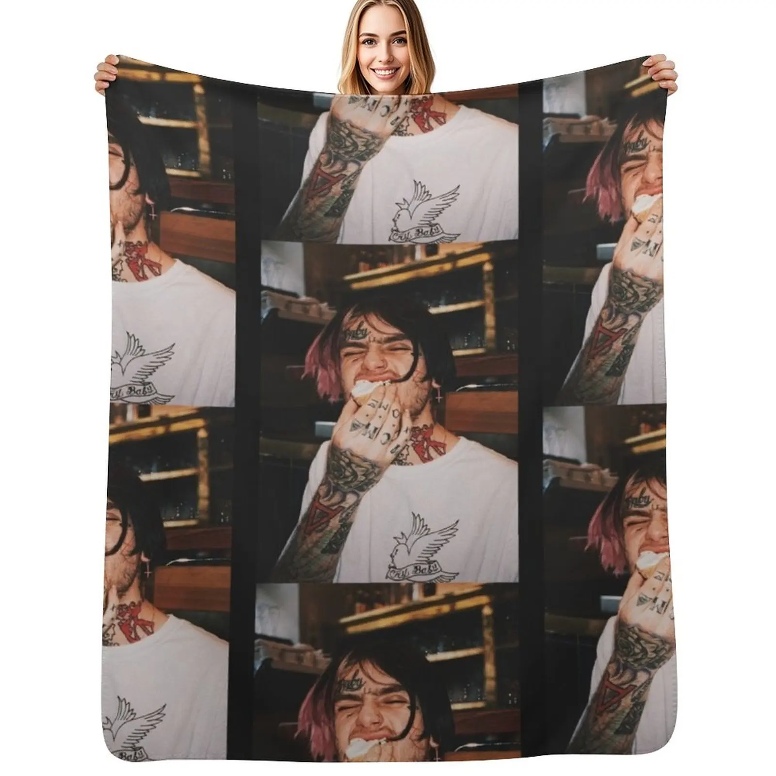 

Lil Peep Throw Blanket Decorative Sofas for winter Extra Large Throw Blanket