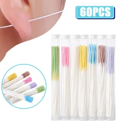 60Pcs Pierced Ear Cleaning Set Herb Solution Paper Floss Ear Hole Aftercare Tools Kit Disposable Earrings Hole Cleaner kit