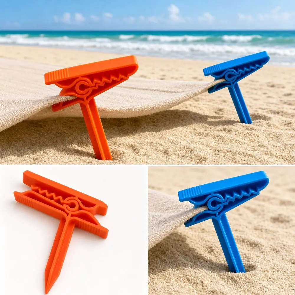 New Plastic Beach Towel Clips Windproof Long Lasting Towel Clamp Firm Grip Sheet Holder