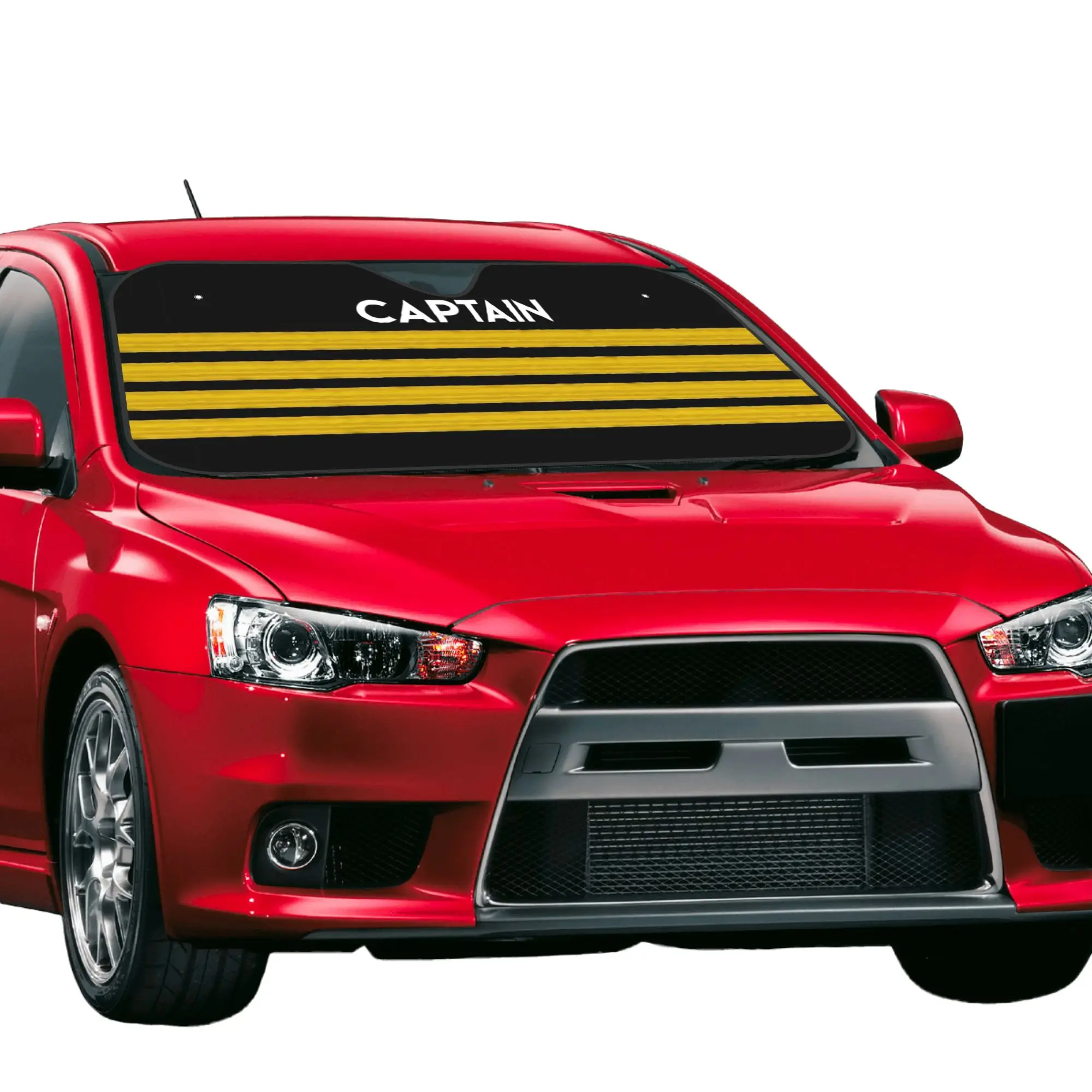 Car Front Windshield Sun Visor Heat Insulation Cover Captain Stripes Epaulettes Car Sun Shade Aviation Airplane Pilot Covers