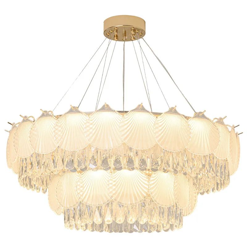 

French style, light luxury, crystal chandelier, hall main lamp, dining room and bedroom