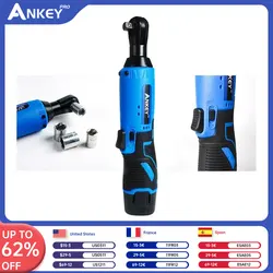 Cordless Electric Wrench 12V 3/8 Ratchet Wrench Set Angle Drill Screwdriver to Removal Screw Nut Car Repair Tool ByANKEYPRO
