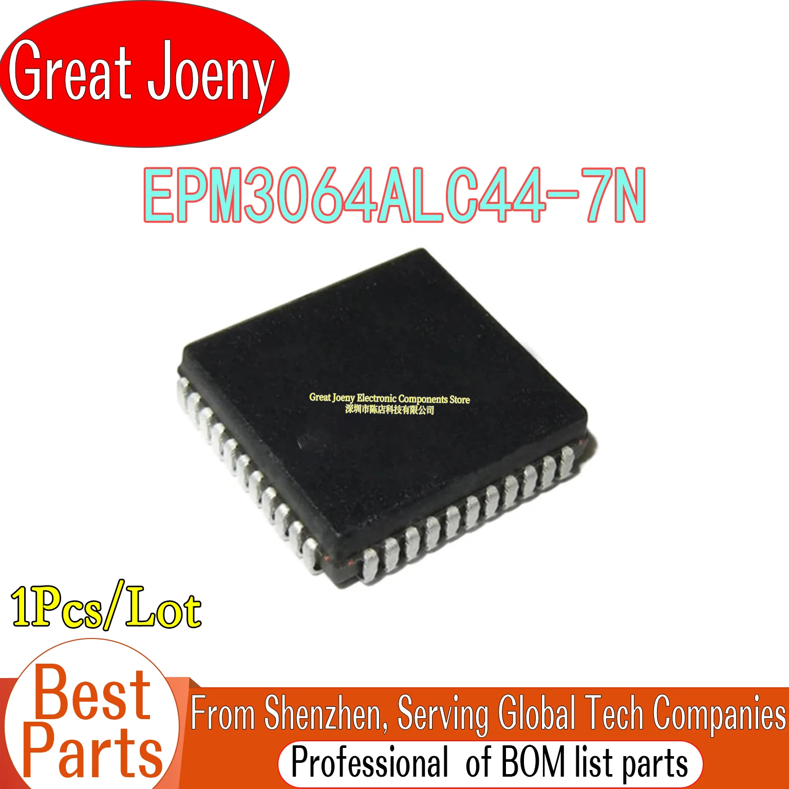 

100% New Original EPM3064ALC44 EPM3064ALC44-7N IC CPLD 64MC 7.5NS Chipset PLCC-44