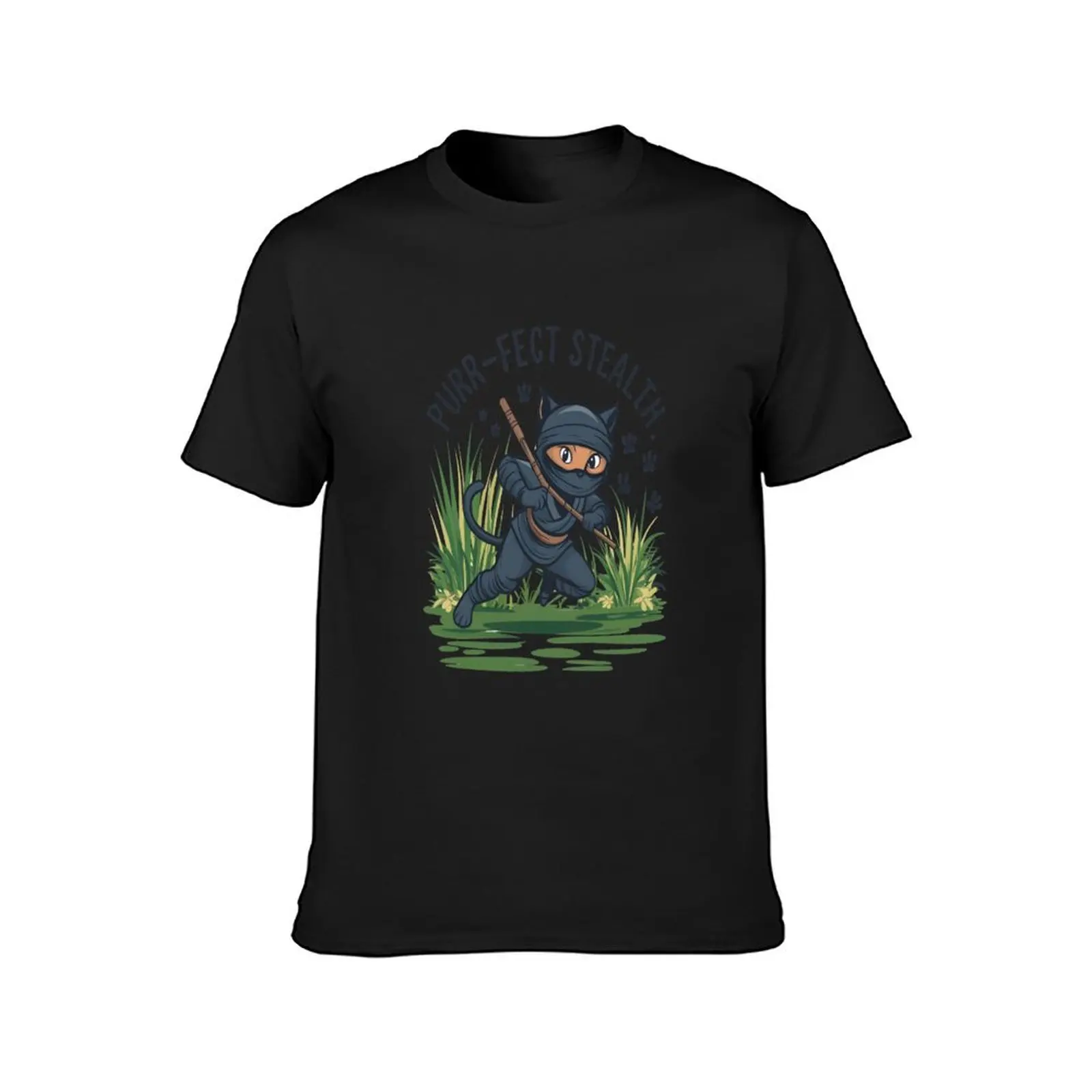 Ninja cat T-Shirt aesthetic clothes Short sleeve tee t shirts for men