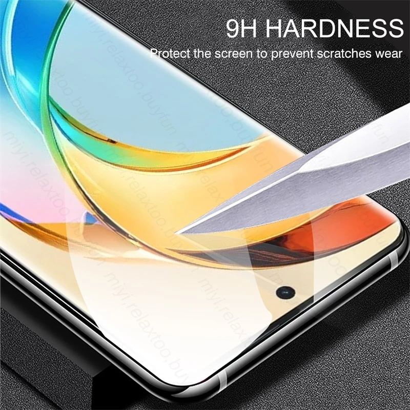 2In1 Tempered Glass For Honor X9b 5G 9D Curved Edge Screen Protectors Camera Lens Film Cover HonorX9b Honar Honer X9b X9 b X 9b