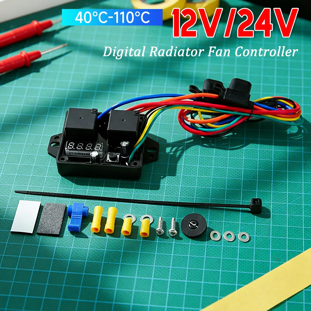 

Регулируемый термовыключатель вентилятора 12В/24В, износостойкий, 40 ℃ -110 ℃ Комплект для замены с двойным управлением вентиляторами для LED-дисплеев