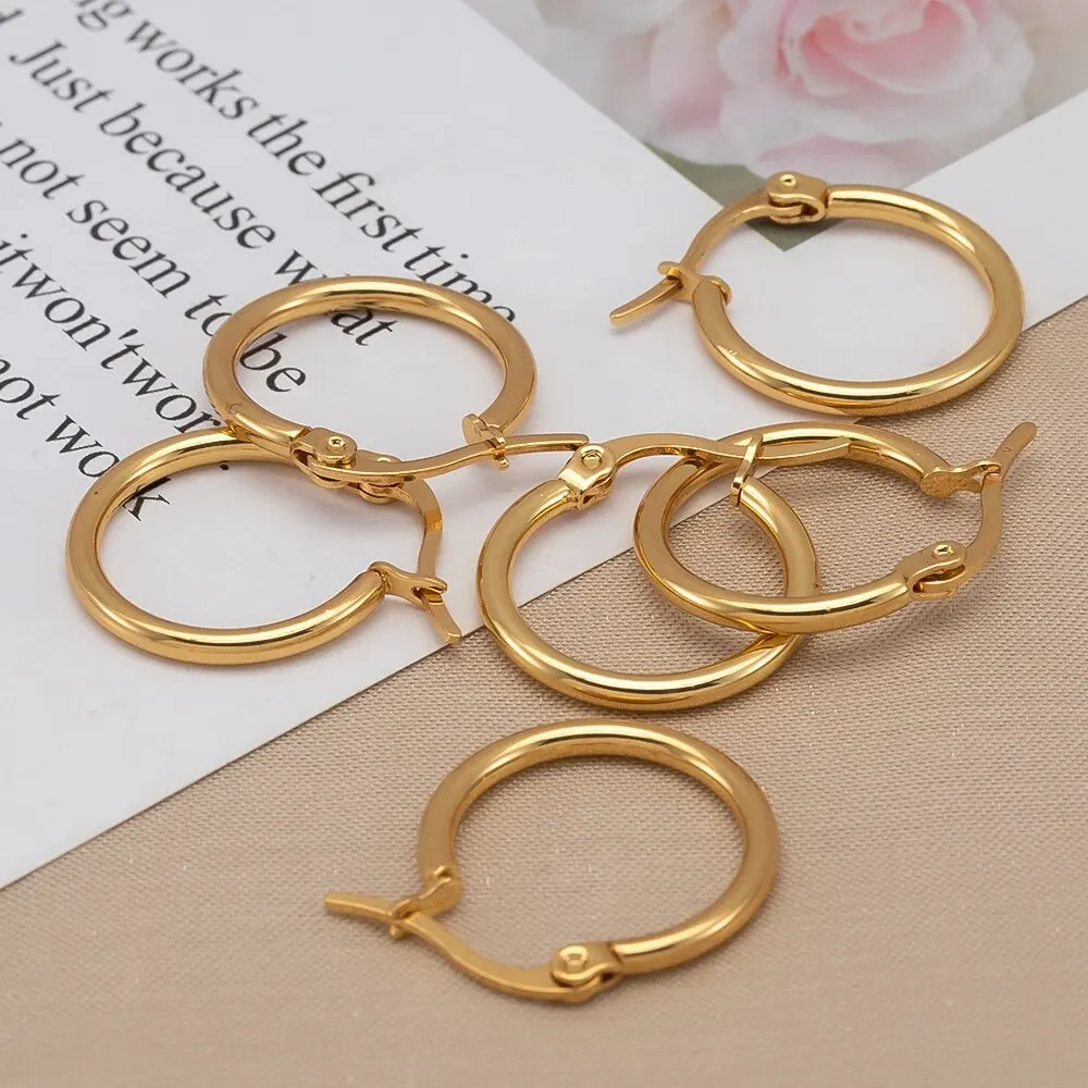 10pcs 20mm Stainless Steel Earrings Open Ear Rings For Jewlery Making DIY Components Accessories image 2