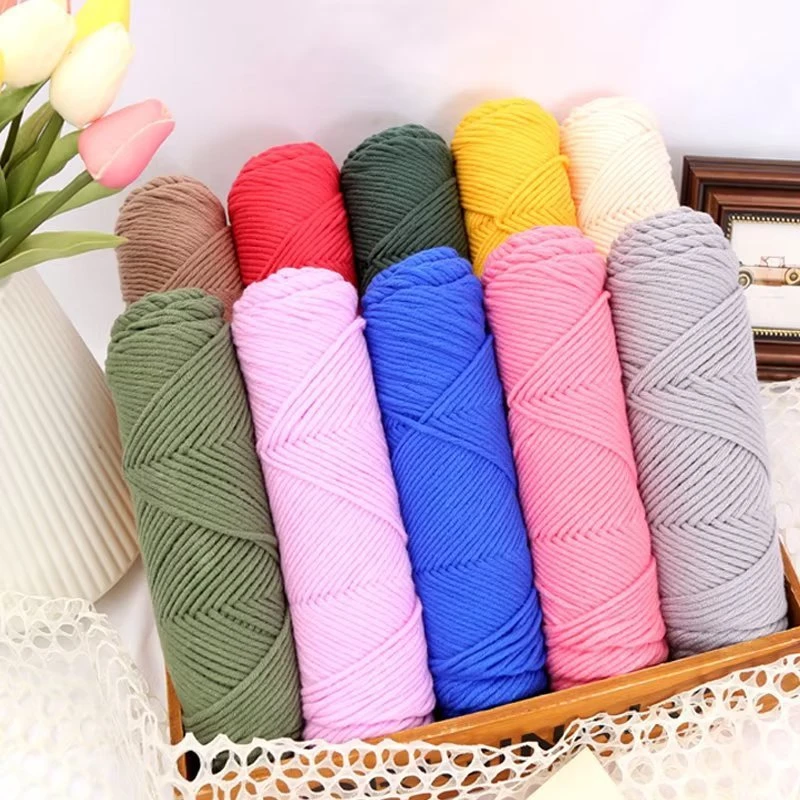 8-strand Cotton Select Yarn 100g, Light Worsted Thick Yarn For DIY Knitting Baby Wool Crochet Scarfcoat Sweater Weave Thread