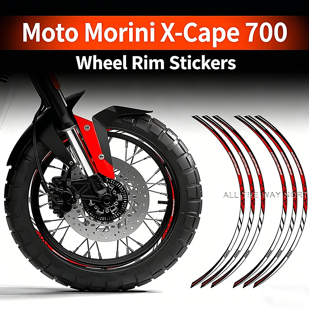 

Наклейки на обода колес для мотоцикла Moto Morini X-Cape 700 CI-XCAPE 700, светоотражающие полосы на ступицы колес