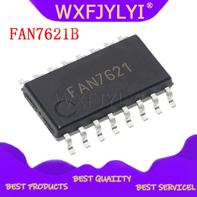 

5pcs FAN7621B 7621 LCD management chip FAN7621 SOP16 FAN7621BSJ FAN7621BSJX PFM Controller for Half-Bridge Resonant Converters