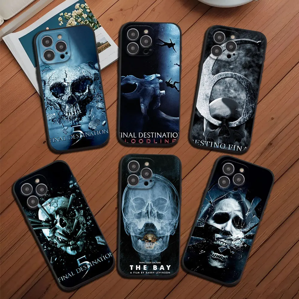 Final Movie D-Destinations B-Bloodlines Phone Case for iPhone 12 11 13 14 15 16 Max Pro Plus Black Soft Silicone shell