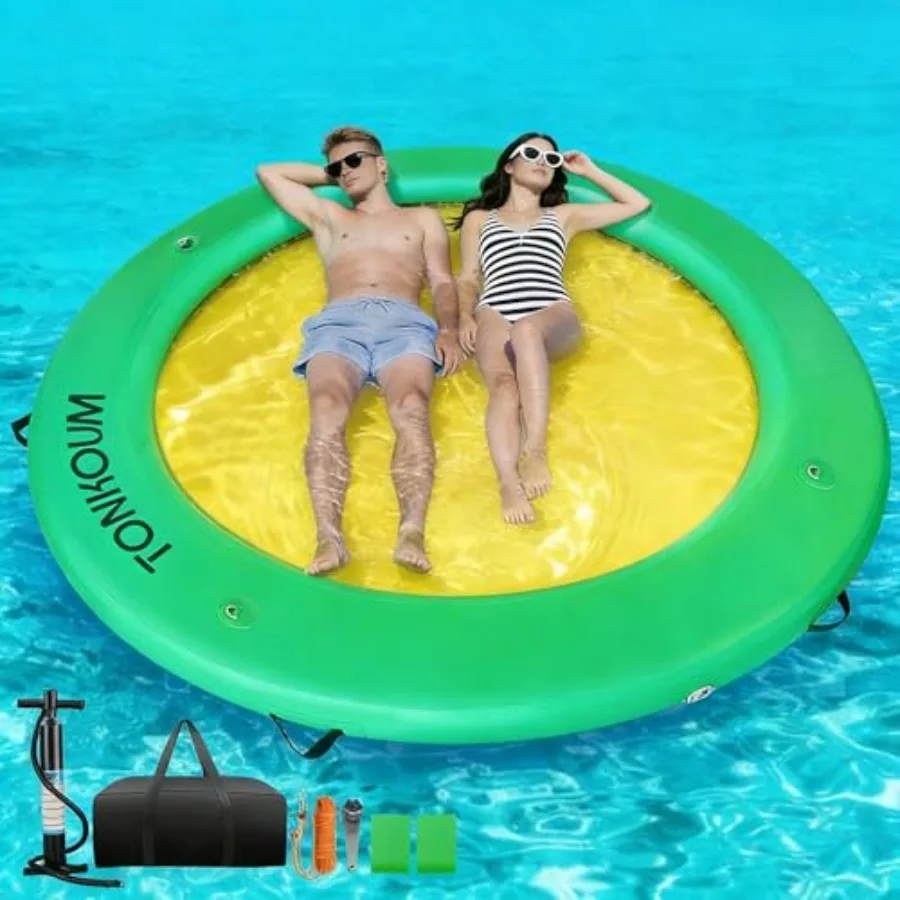 

Water Hammock Inflatable Dock for lake/river/swim pool, PVC material, blue color, ultra-stable air mesh platform with quick-dry
