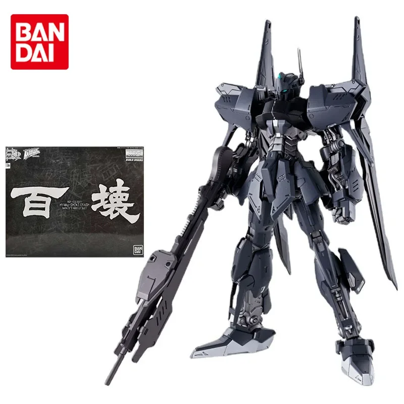 Bandai Gundam Model Kit Anime Figure PB Limited MG 1/100 GBWC Black Hyaku Shiki Gunpla Model Action Toy Figure Toys for Children