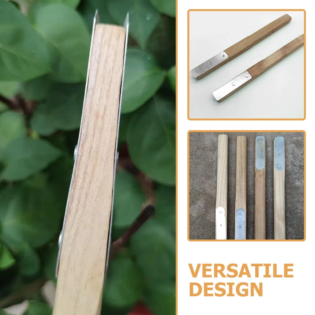 Sturdy Wooden Axe Handle Replacement Heavy Duty Solid Hickory Wood with Iron Ferrule Smooth Polished Surface for Safe