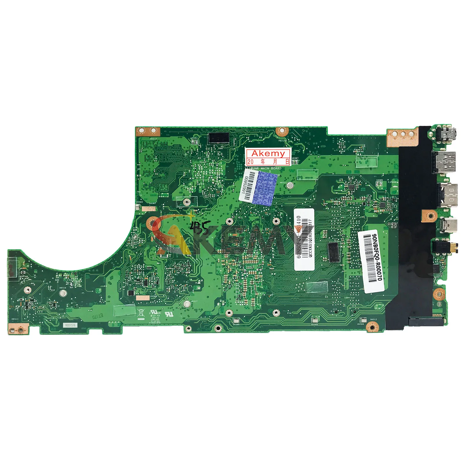 X510UN carte mère d'ordinateur portable pour ASUS X510UA X510UNO X510UQ X510UNR X510URR X510U X510UR S510U X510UQR A510U carte mère I3 I5 I7 CPU