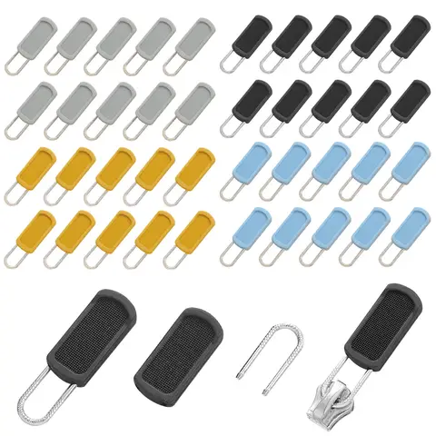 10Pcs Universal Zipper Repair Kit Quick Instant Detachable Zipper Head Backpack Jacket Clothes Bag Zipper Lock Head Home Items