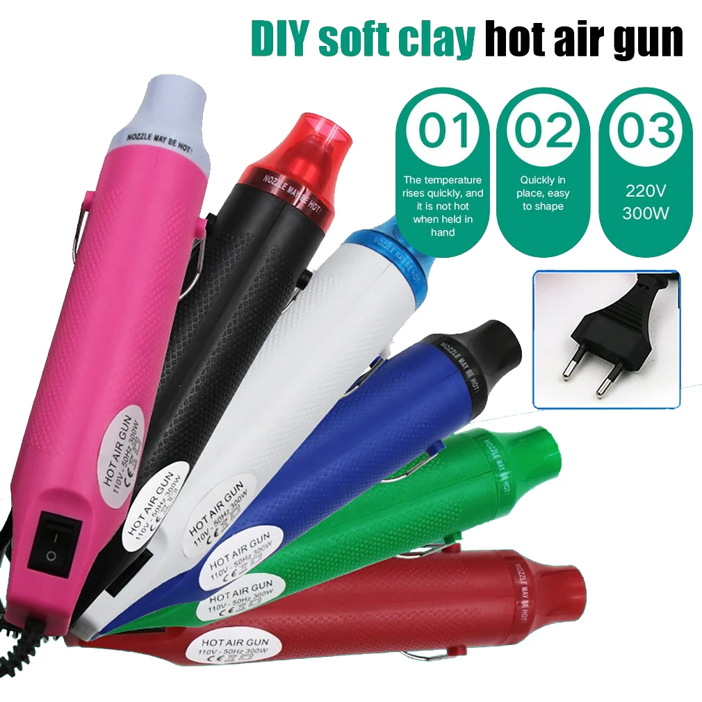 

220V Hot Air Gun Electric Power Tool DIY Hot Air Gun 300W With Supporting Seat Hair Dryer Heater Shrink sheet Air Heat Gun Tools