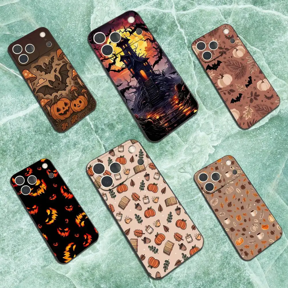 

Art Halloween Horror Phone Case For iPhone 17,16,15,14,13,12,11 Plus,Pro Max,XS,X,XR,SE,Mini,8,7,Soft Silicone Black Cover
