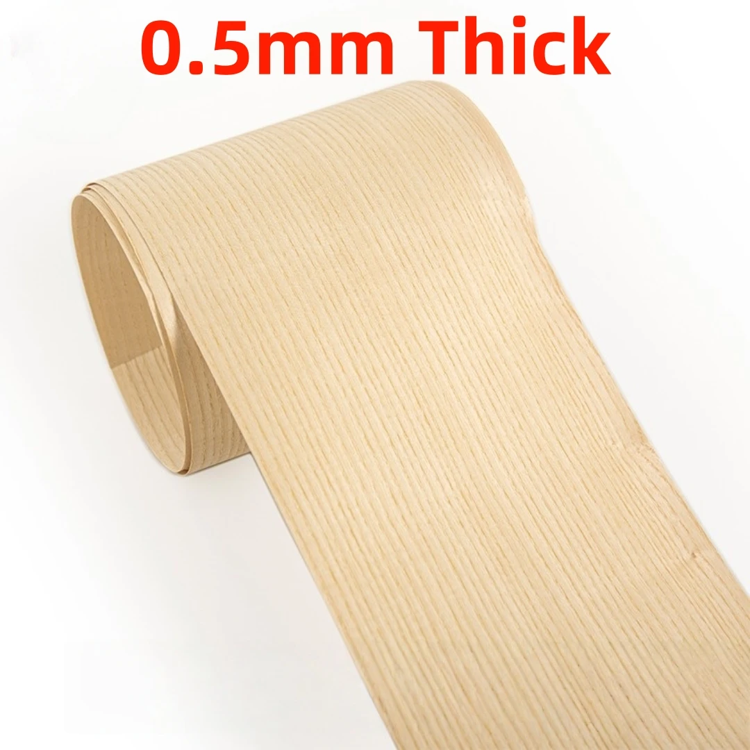 

0.5mm Thick Natural American Ash Straight Grain Wood Veneer For Furniture Cabinet Door Wall Panel Interior Woodworking Projects