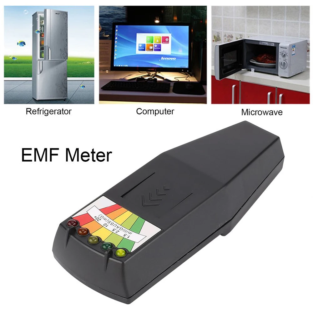 K2 campo elettromagnetico EMF Gauss Meter rilevatore di caccia fantasma palmare EMF 5 LED rilevatore di dosimetro da campo magnetico