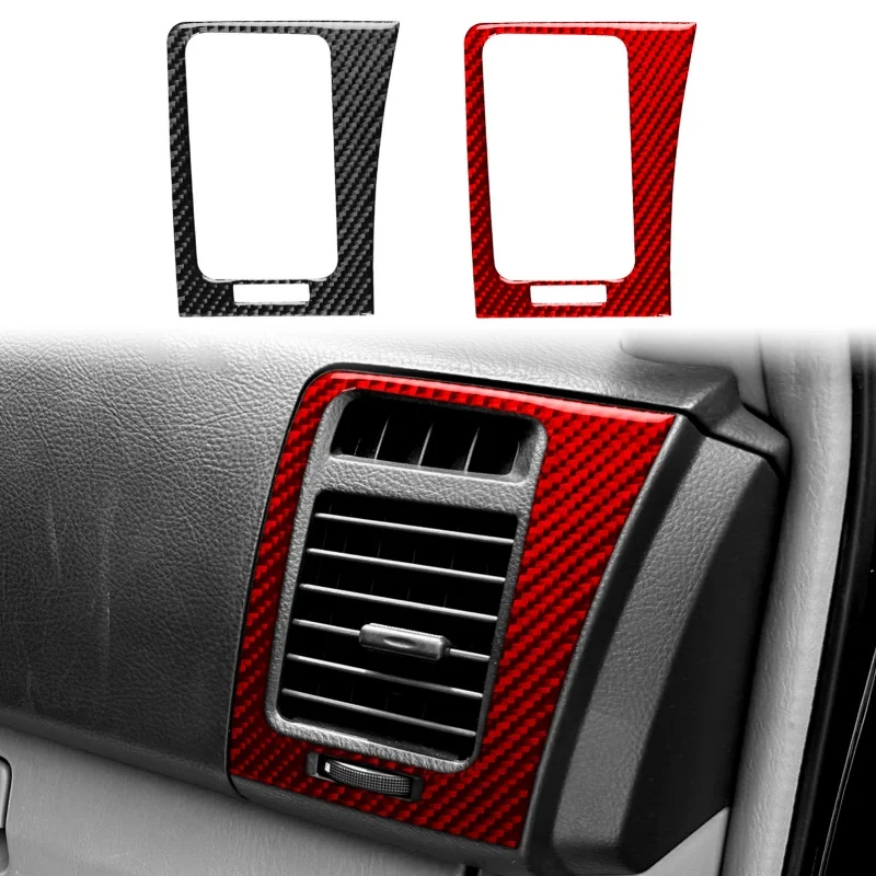 Real Soft Carbon Fiber Sticker For Toyota 4Runner 2003 2004 2005 2006 2007 2008 2009 LHD Car Instrument Air Outlet Trim