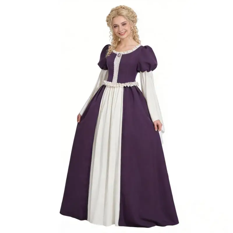 Damen Cosplay Mittelalterkleid Vintage Aufführungskleid Feenkleid Tanzparty Abschlussball Outfit