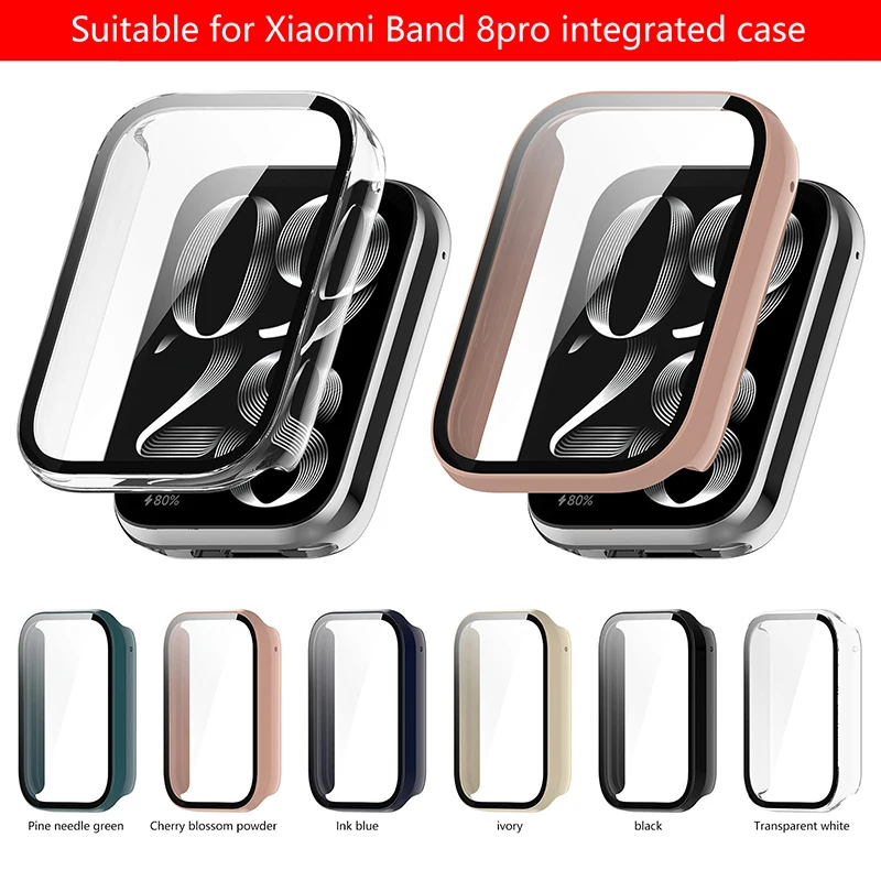 Screen Protector Case For Xiaomi Mi Band 8 Pro Full Coverage TPU Protective Cover Washable Bumpers Frame Housing Shells Skin