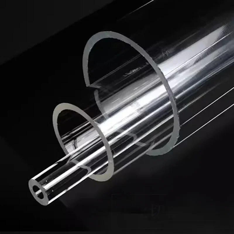Tubo acrílico transparente para acuario, suministro de agua para pecera, tubo de plexiglás para jardín, 5mm a 60mm
