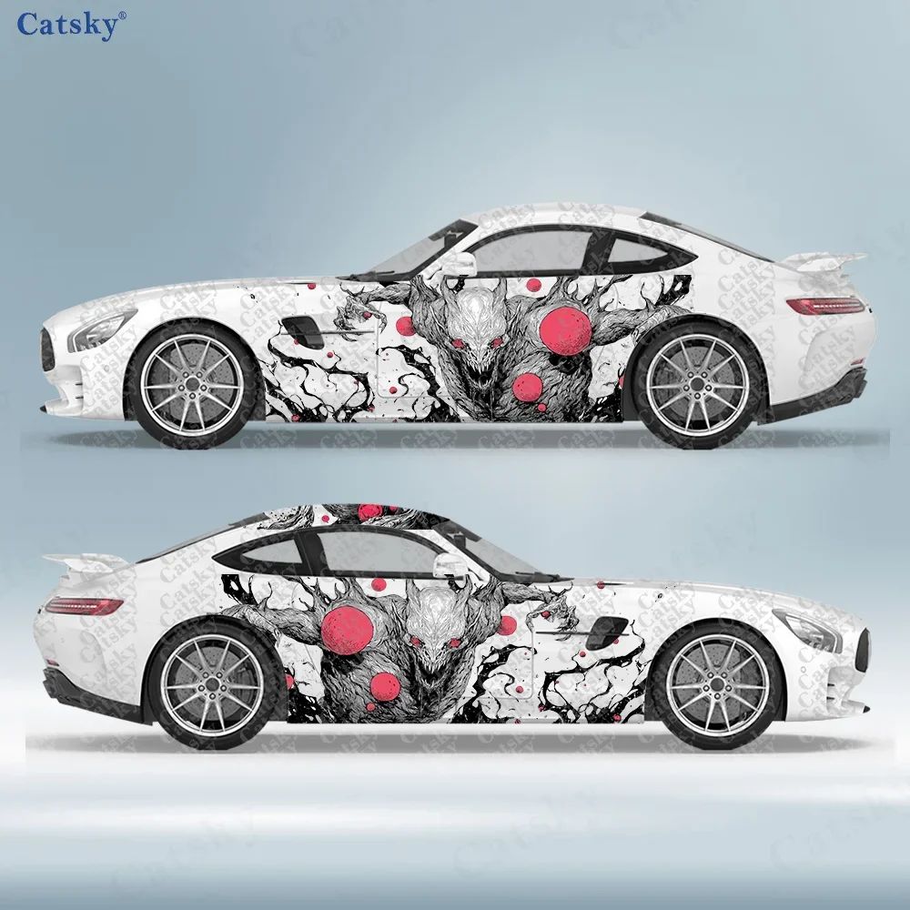 2pcs Multi-eyed monster decals, suitable for cars and trucks, durable, fade-resistant, easy to install and remove - Enhance the