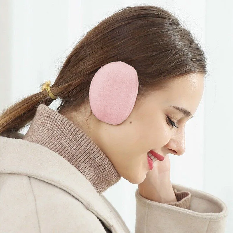 Neutral Winter Bandless Earmuffs Windproof Warmer for Women Man Classic Solid Fluffy Fleece Outdoor Protection Ear Earmuffs