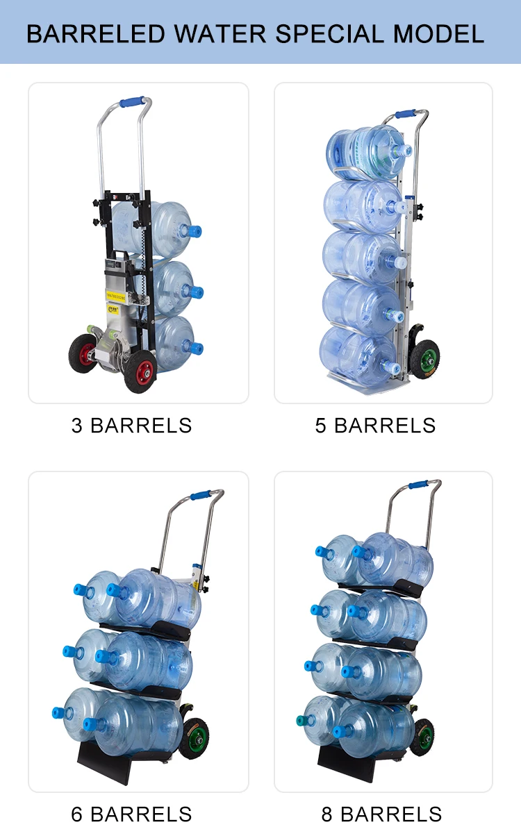 Eight Buckets of Water Climbing Machine Foldable Steel Logistic Water Bottle Hand Trolley Truck