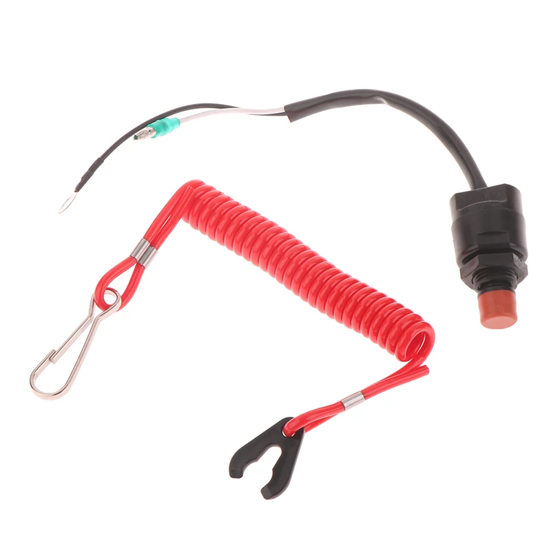 Boat Motor Emergency Kill Stop Switch For Outboard Stop Kill Switch Cut Off Switches With Safety Tether Lanyard