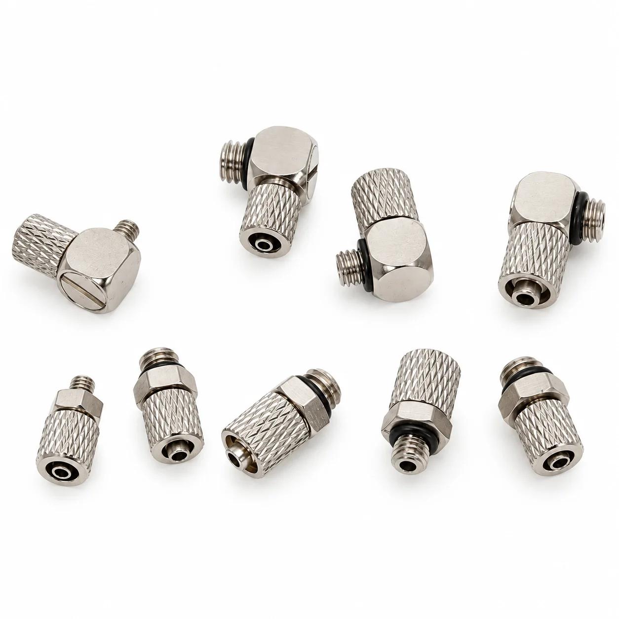 5PCS Mini Pneumatic Pipe Connector 3mm 4mm 6mm OD Air Tube M3 M4 M5 M6 Male Thread Screw Lock Quick Twist Hose Fitting Joint Kit