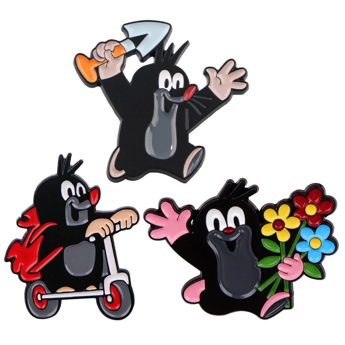 Śliczne małe krew emaliowane szpilki Cartoon broszki ze zwierzętami dla kobiet mężczyzn przypinka do klapy odznaki ubrania akcesoria do plecaków prezent dla przyjaciół