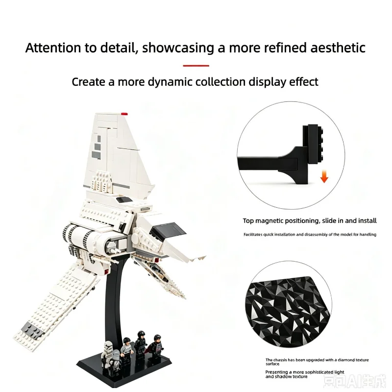 Display Stand for 75459 Building Blocks Model, Collection Display Support Bracket, Compatible with Set 75459