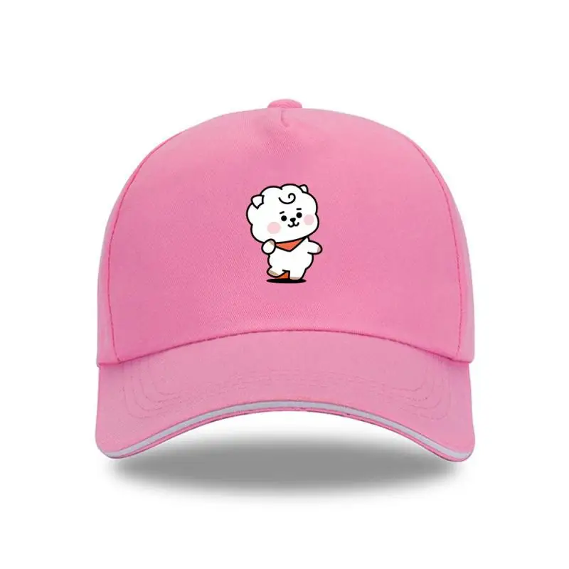 Anime Cartoon Bt21 Peaked Cap Summer Fashion Simple Student Cute Baseball Cap Outdoor Sun Hat Gift for Friends