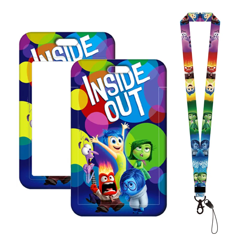 Disney Inside Out  Men's Fashion Clerk ID Badge Card Holder with Lanyard for Office School ID, Credit Cards Drop Shipping