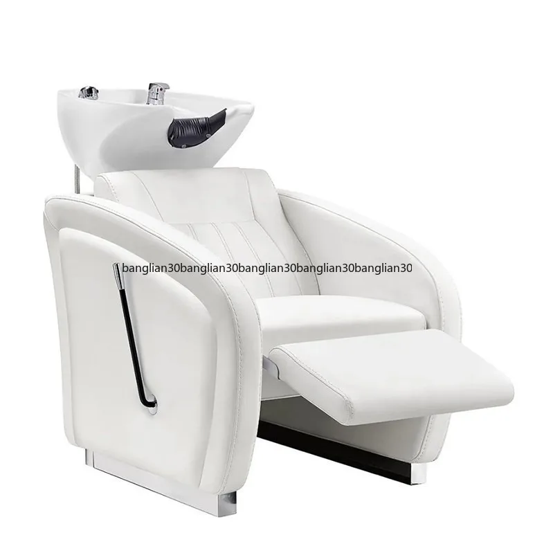 Export Simple Semi-reclining Flush Bed Multi-color Thickened Comfortable Backrest Manual Leg Lift Baffle Salon Hair Wash