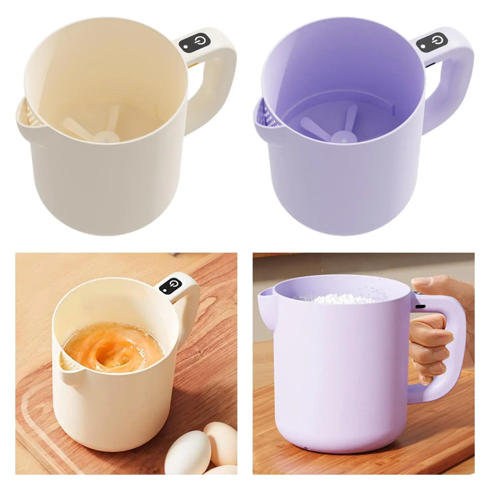 

Electric Egg Beater Rice Washer Kitchen Utensil Portable Mixer for Whipping