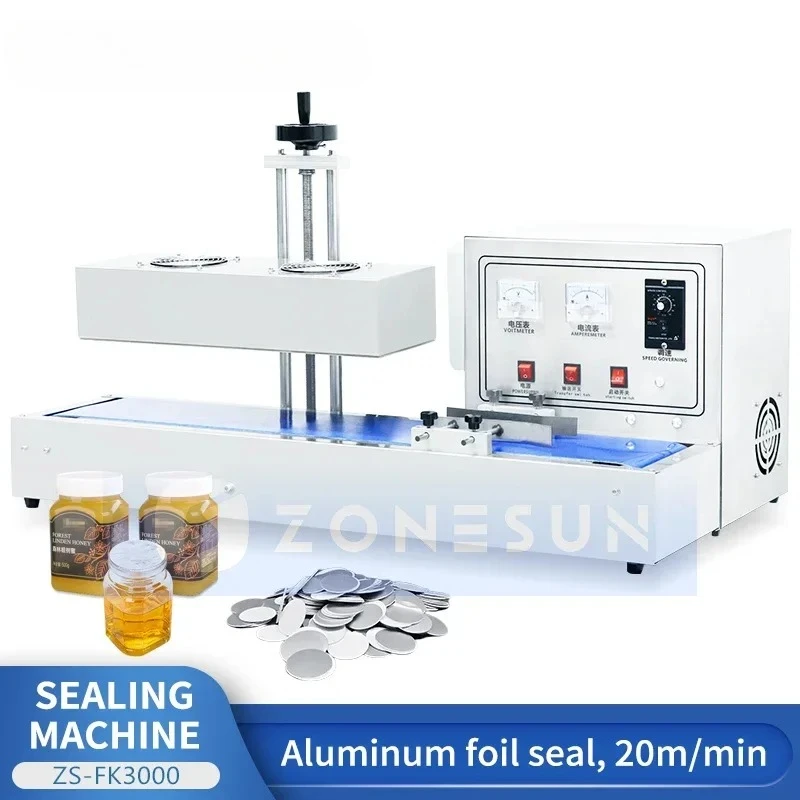 

Zonesun Aluminum Foil Induction Sealing Machine Continuous Induction Sealer Bottles Induction Seal Caps ZS-FK3000