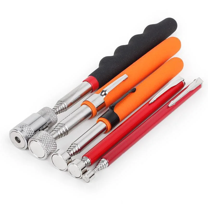 Magnetic Picker Mini Portable Telescopic Magnetic Magnet Pen With Light For Picking Up Nut Bolt Extendable Pickup Rod Stick