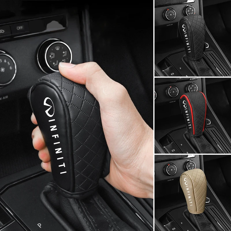 

Car Shift Handle Cover Leather Non-slip Automatic Gear Sheath For Infiniti QX55 QX50 QX60 Q50 Q70L QX30 QX80 Q60 QX70 Q30 Q60